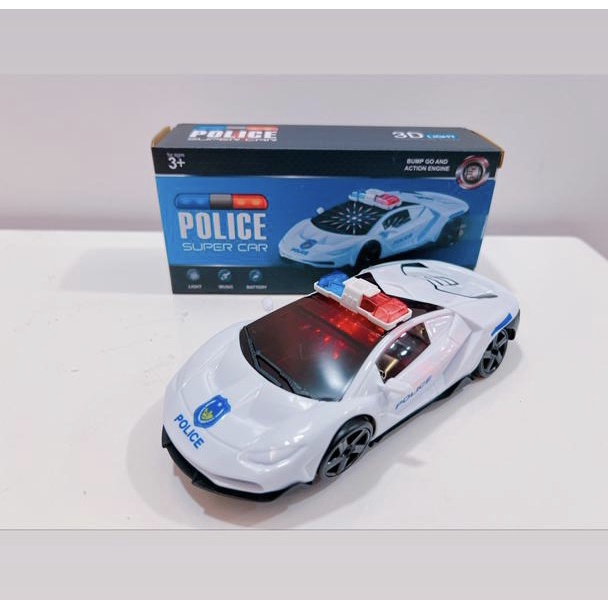 Police Car Light and Sound Mainan Kereta Budak Police Car Toys ...