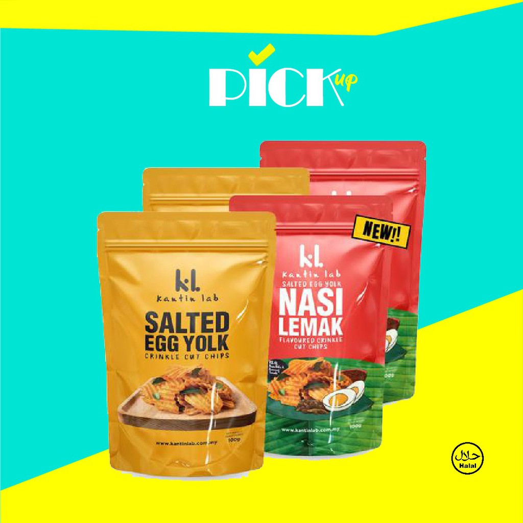 [HALAL] Kantin Lab Salted Egg Yolk Chips/Nasi Lemak 100g Shopee Malaysia