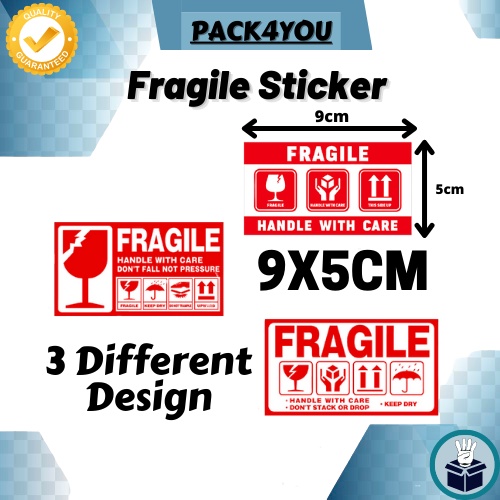 Pcs Fragile Sticker Fragile Warning Label Mudah Pecah Sticker Fragile