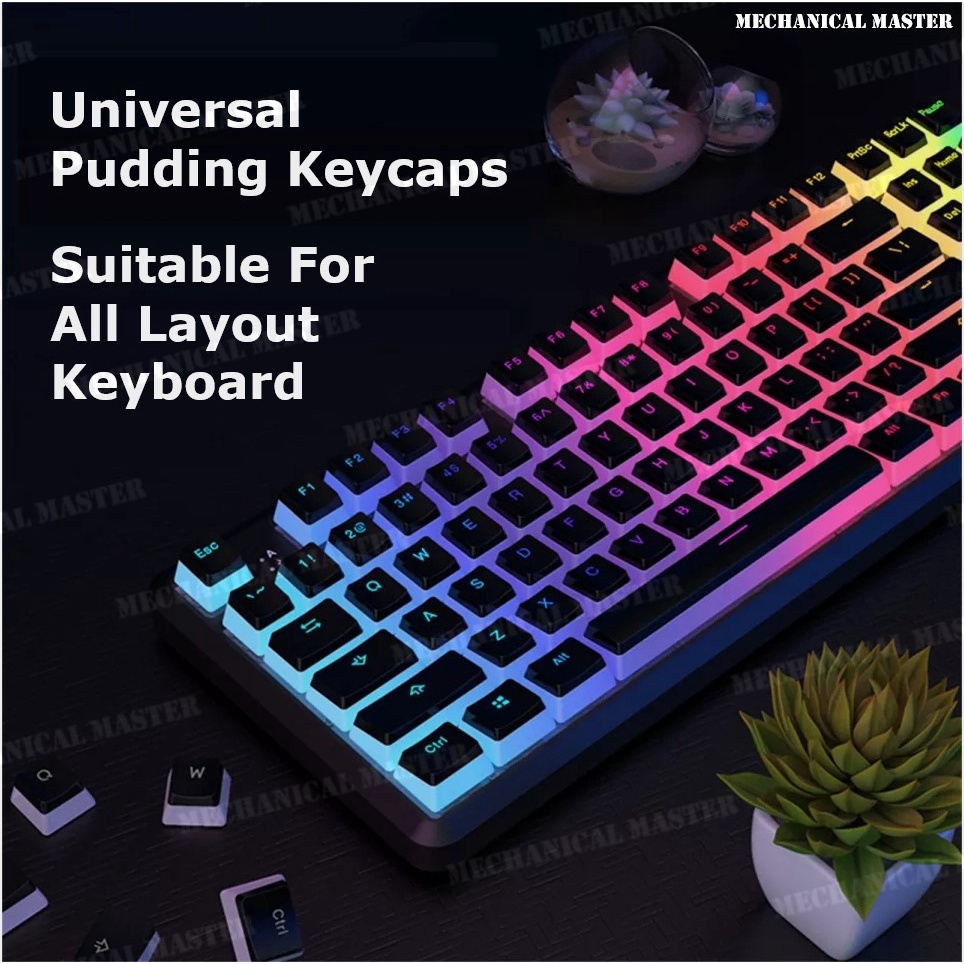 [Promotion] Pudding Keycaps PBT Double Shot Injection Keycap Mechanical ...
