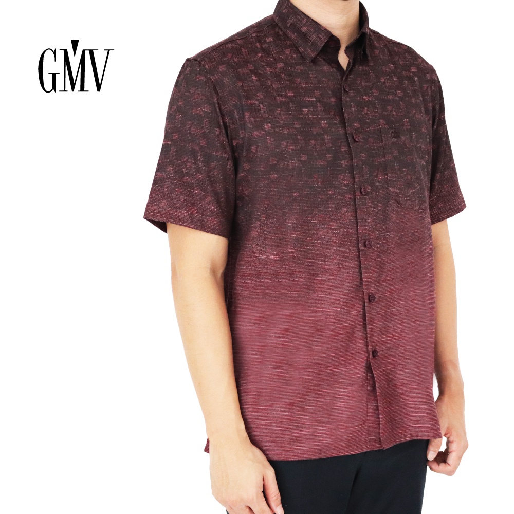 GMV Men's Short Sleeve Printed Jacquard Shirt - GM42807B221 | Shopee ...