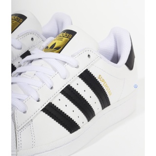 adidas Originals Superstar Black White Three Line Gold Label Shell