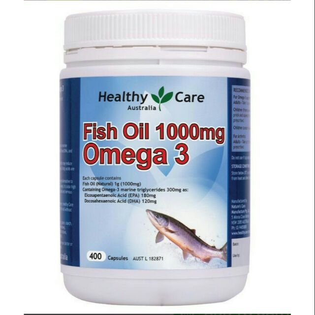 2 RM110 Healthy Care Fish Oil 1000mg 400 Capsules (Expired 2022