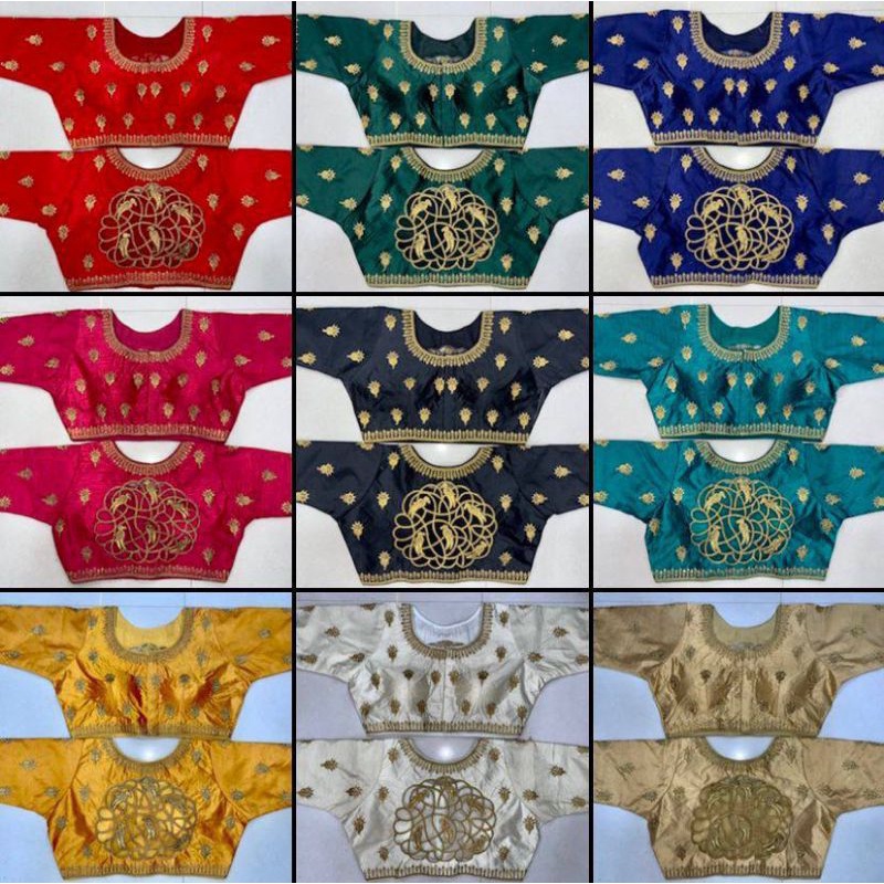 Parrot Bridal Readymade Saree Blouse | Shopee Malaysia