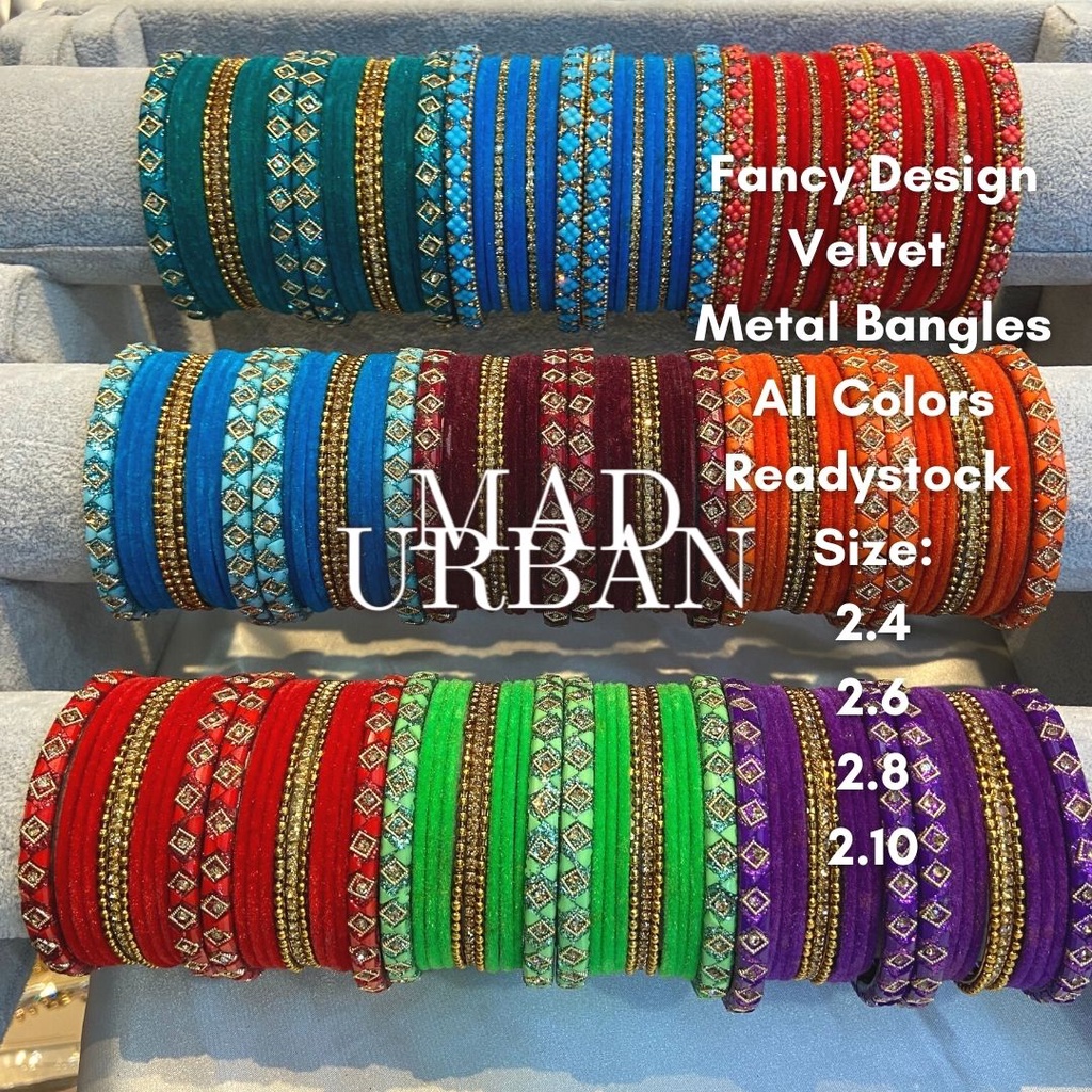 Velvet metal online bangles