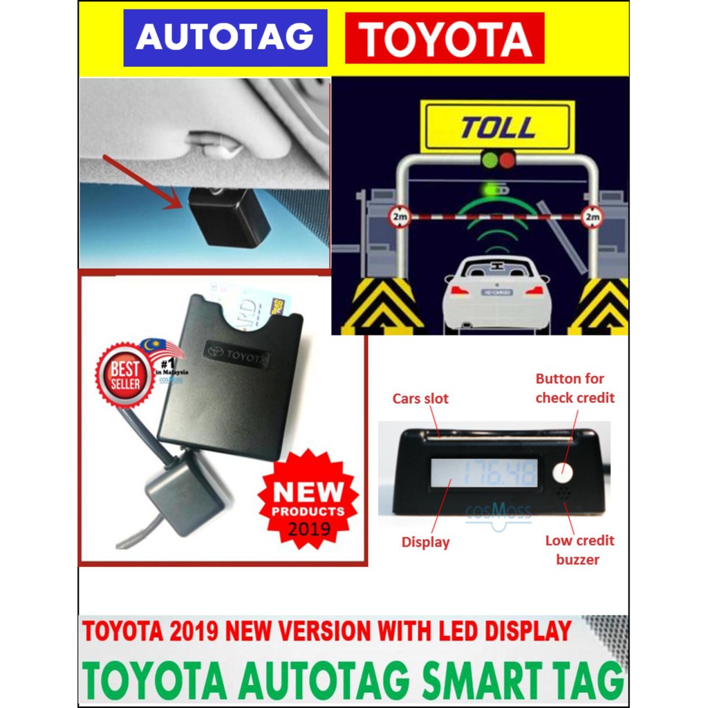 Toyota Genuine Auto Hide Away Smart Tag P86A30D002 (100 TOYOTA