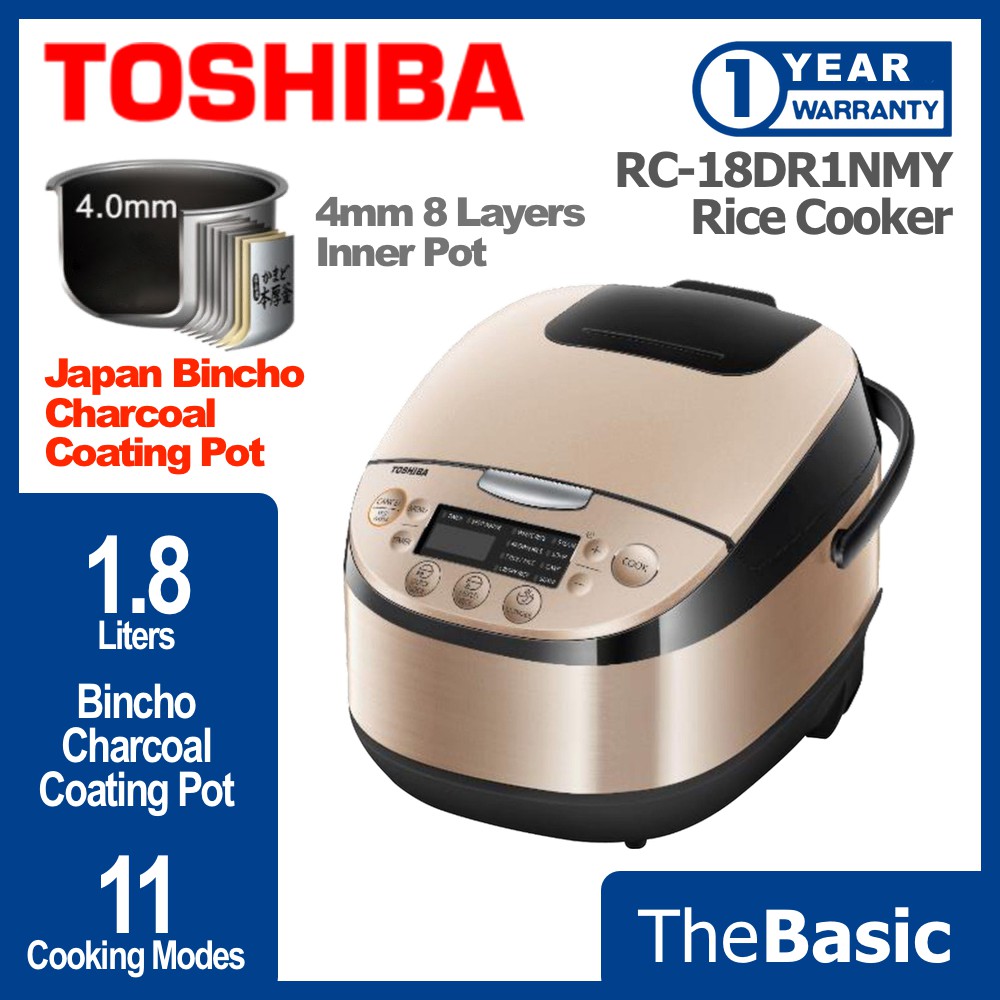 TOSHIBA/MIDEA 1.8L Multi Layer Coating Inner Pot Digital Rice Cooker ...