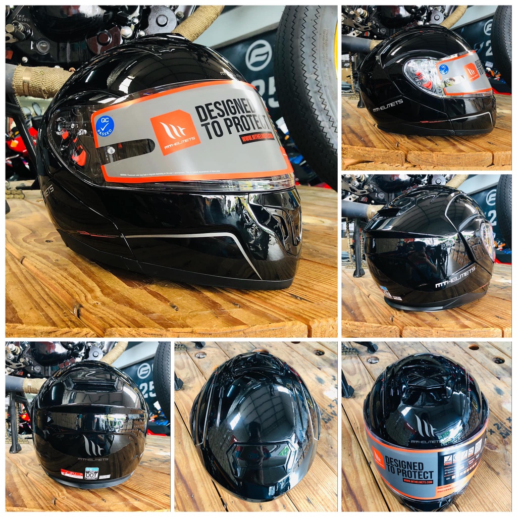 MT Helmet Atom SV Flip Up Fullface Modular Double Visor Helmet Imported From Spain Shopee Malaysia