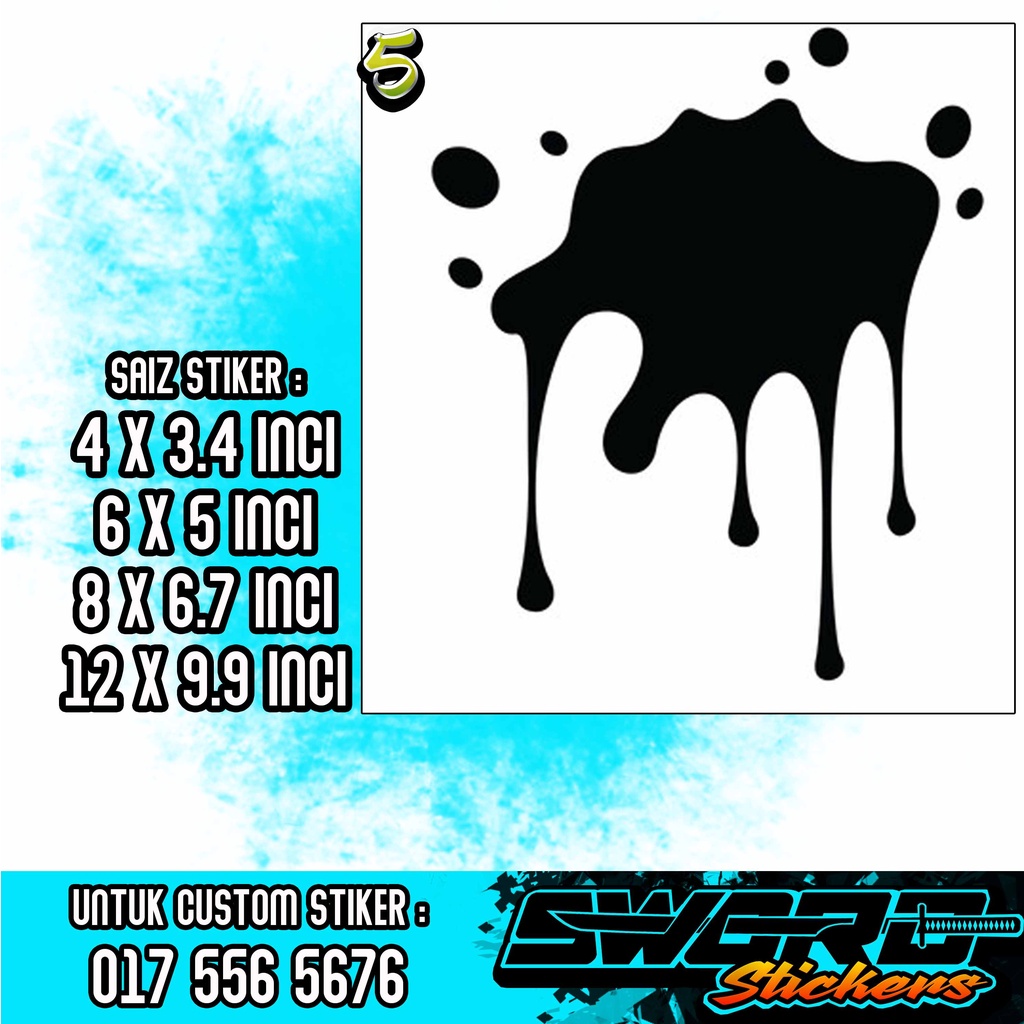 STIKER SPLASH 6 / STIKER TOMPOK AIR / STIKER PERCIK / STIKER TUTUP ...