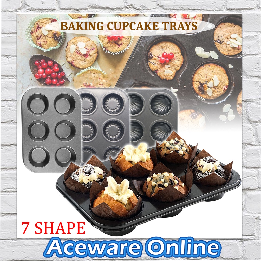 Muffin Tray Cupcake Baking Tray Slot Cupcake Mould Non-Stick