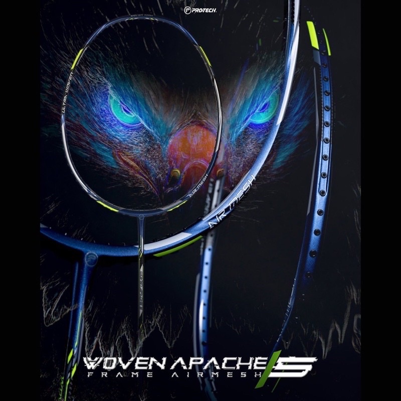 PROTECH BADMINTON RACKET WOVEN APACHE 5 4U 100% ORIGINAL | Shopee Malaysia