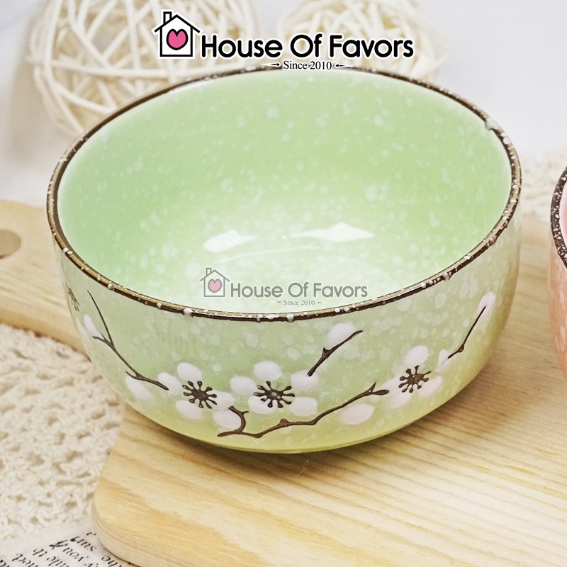 4 inch Ceramic Japanese Style Rice Bowl Cherry Blossom Bowl Door Gift ...