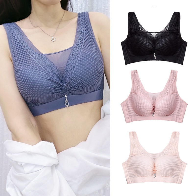 Women's Comfortable and Sexy New Large Thin Non Steel Rim Bra