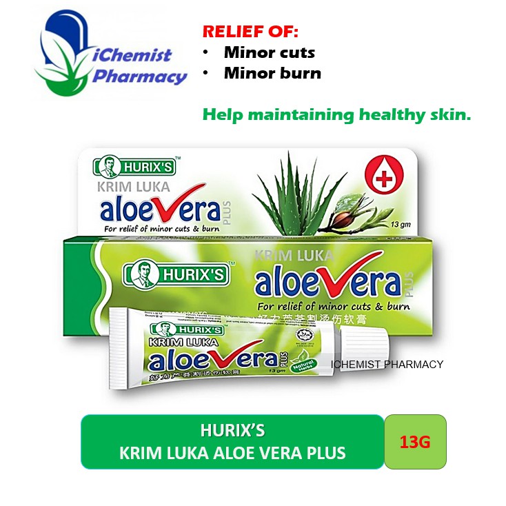 HURIX'S KRIM LUKA ALOE VERA PLUS 13G Shopee Malaysia