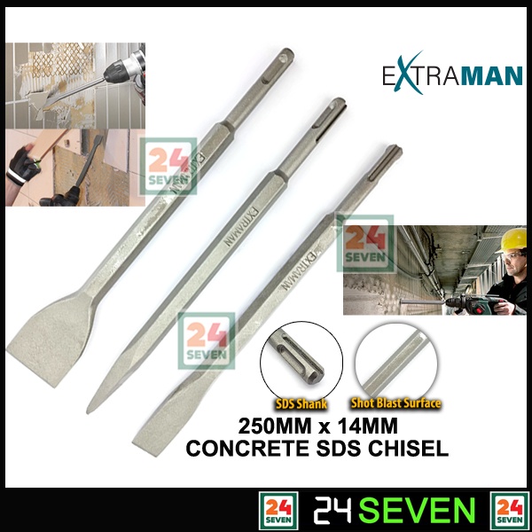 Extraman Concrete Sds Hacker Chisel Rotary Hammer Sds Bull Point or ...