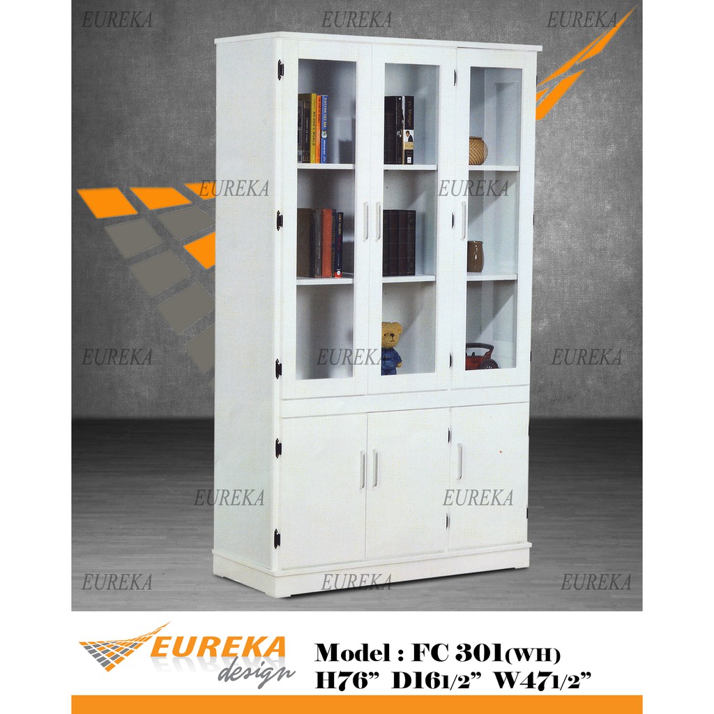 EUREKA FC3 4ft Wooden File Cabinet Office / Almari Fail (Deliver ...