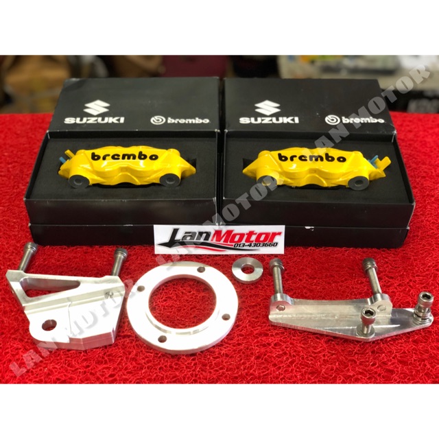 GSX Brembo Caliper Brake Assy 108mm Yellow Original With Bracket PNP