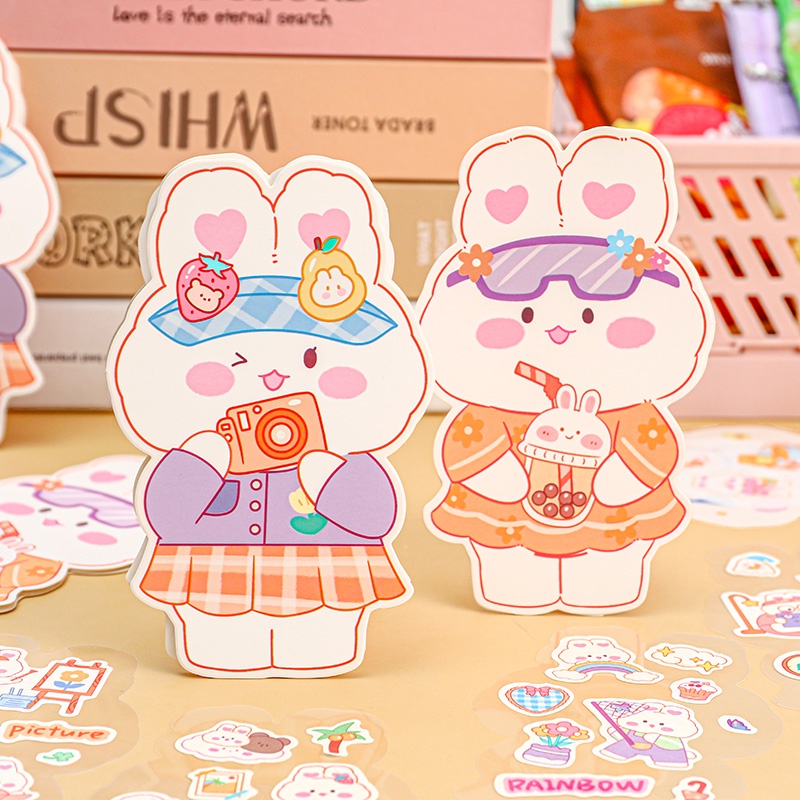 *CLEARANCE* Cute Cartoon Rabbit Bunny Washi Stickers DIY Decorations ...