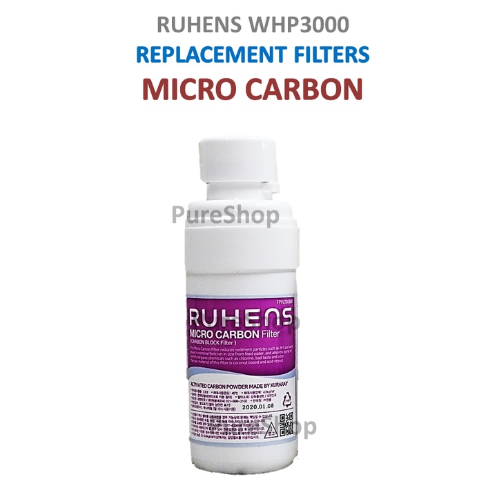 Ruhens 2300 3000 Micro Nano Filters New Korea Alkaline pH9 colepure 4