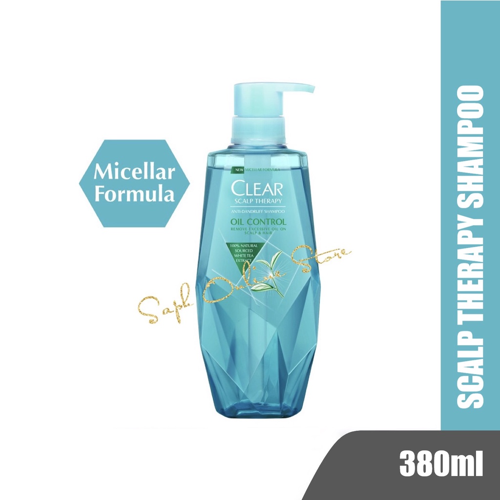 CLEAR Scalp Therapy Micellar Anti-Dandruff Oil Control Shampoo (380ml ...