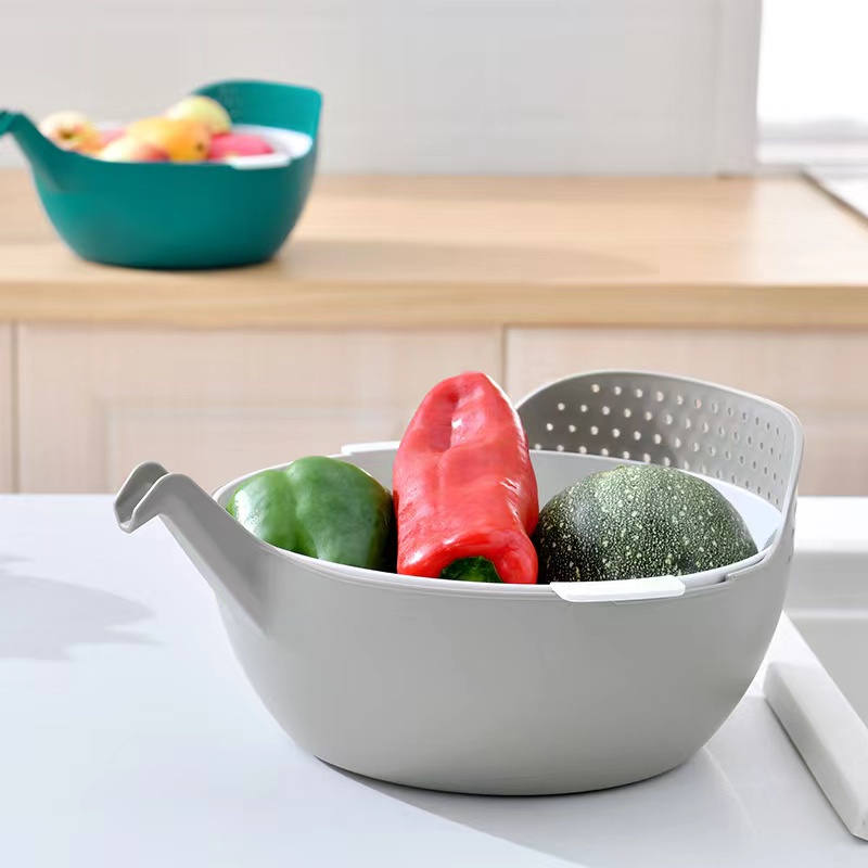 [ready Stock] Double Layer Multipurpose Kitchen Drainage Basket Basin 