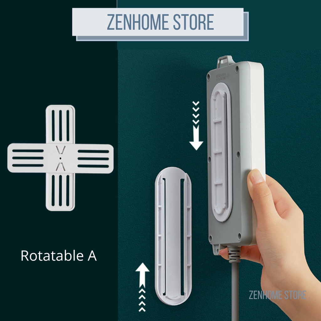Rotatable Power Extension Holder Power Plug Socket Holder Wall Mounted