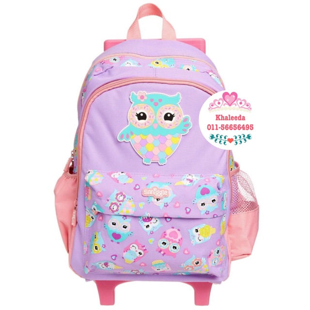 Smiggle Jet Junior Trolley Bag Owl Shopee Malaysia