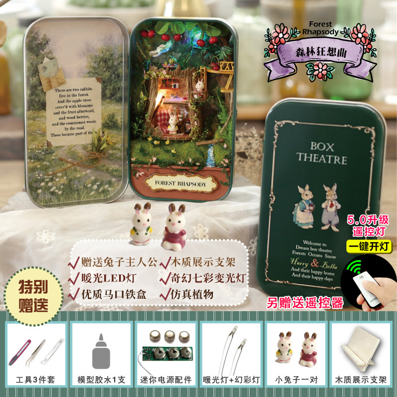 DIY house box theater handmade mini house assembled toy model birthday gift girl Shopee Malaysia