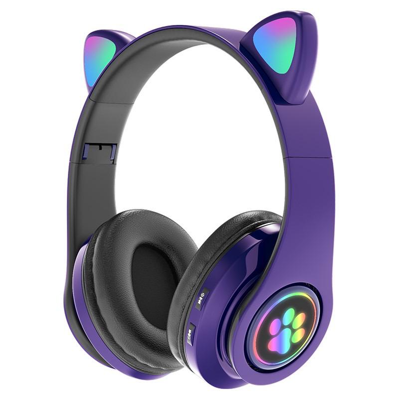 Headphone CXTB39 LED Light Cat Ear Automatic Noise Reduction Wireless