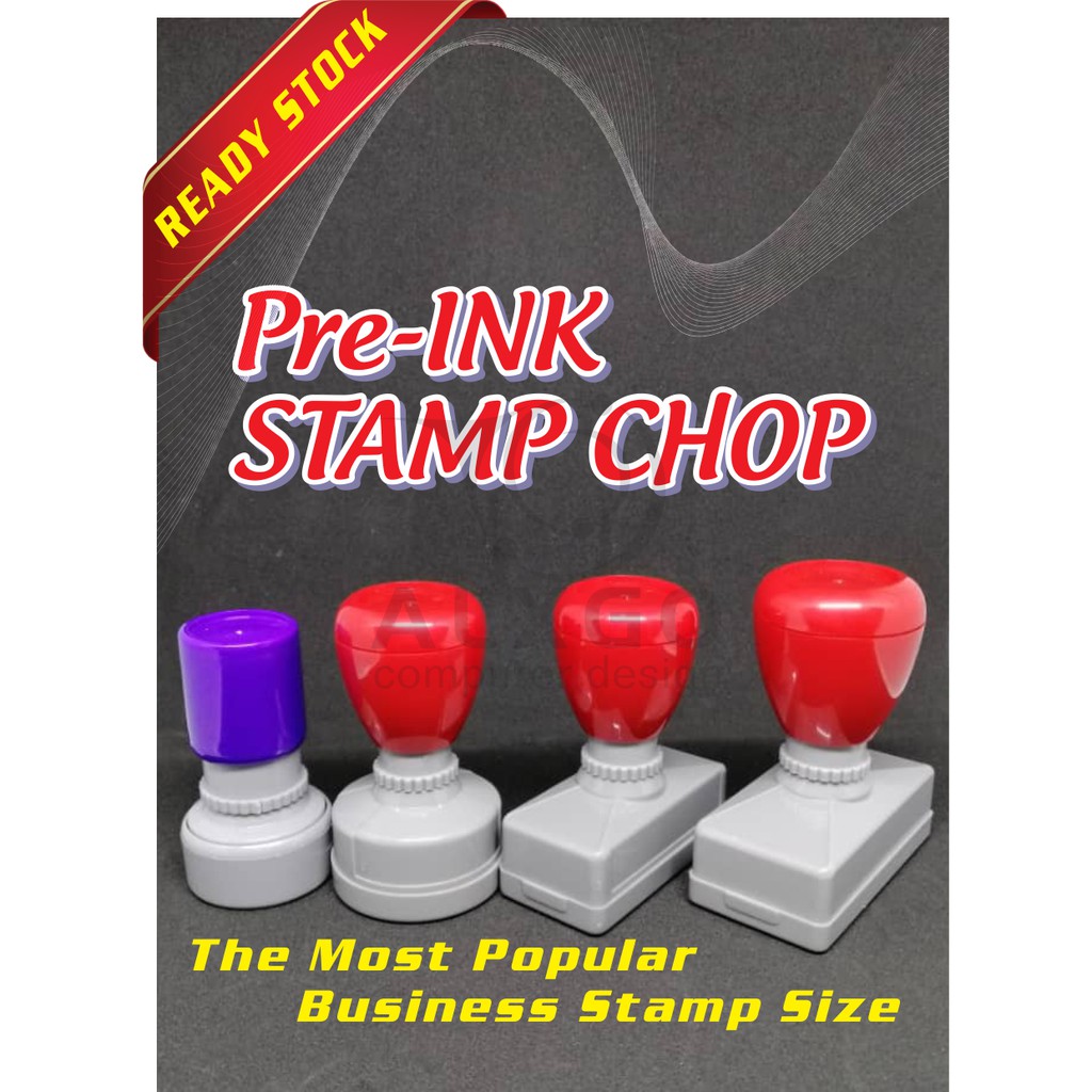 Pre Ink Stamp Company Chop All Size Ha1855 2255 2763 Ø28 Ø33 Shopee Malaysia