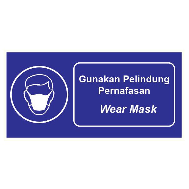 Wear Mask Sticker Gunakan Pelindung Pernafasan Sticker Pakai Pelitup ...
