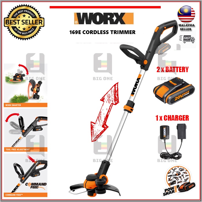 1 YEAR WARRANTY WORX WG 169 WG169 20V 2.0AH CORDLESS GRASS