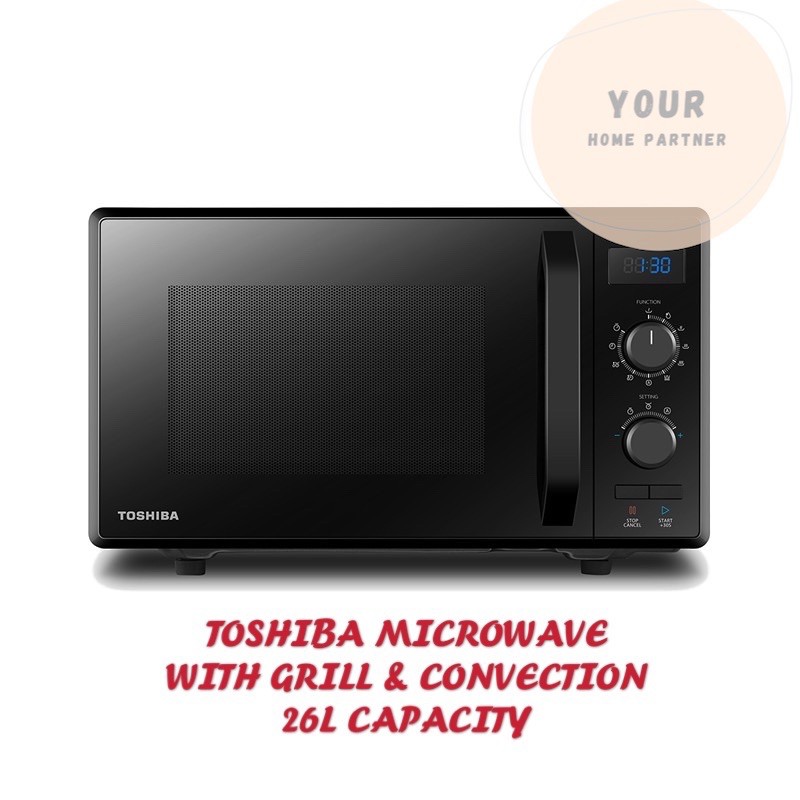 Toshiba Microwave Oven With Grill & Convection 26L MW2AC26TF(BK