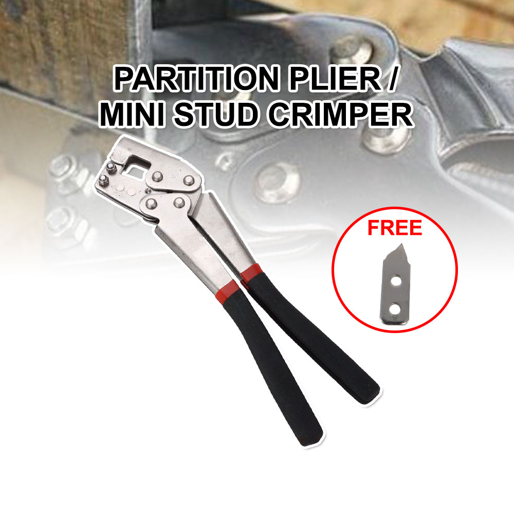 Mini Stud Crimper / Stud Crimper Pliers/ 10 Inch Partition Plier