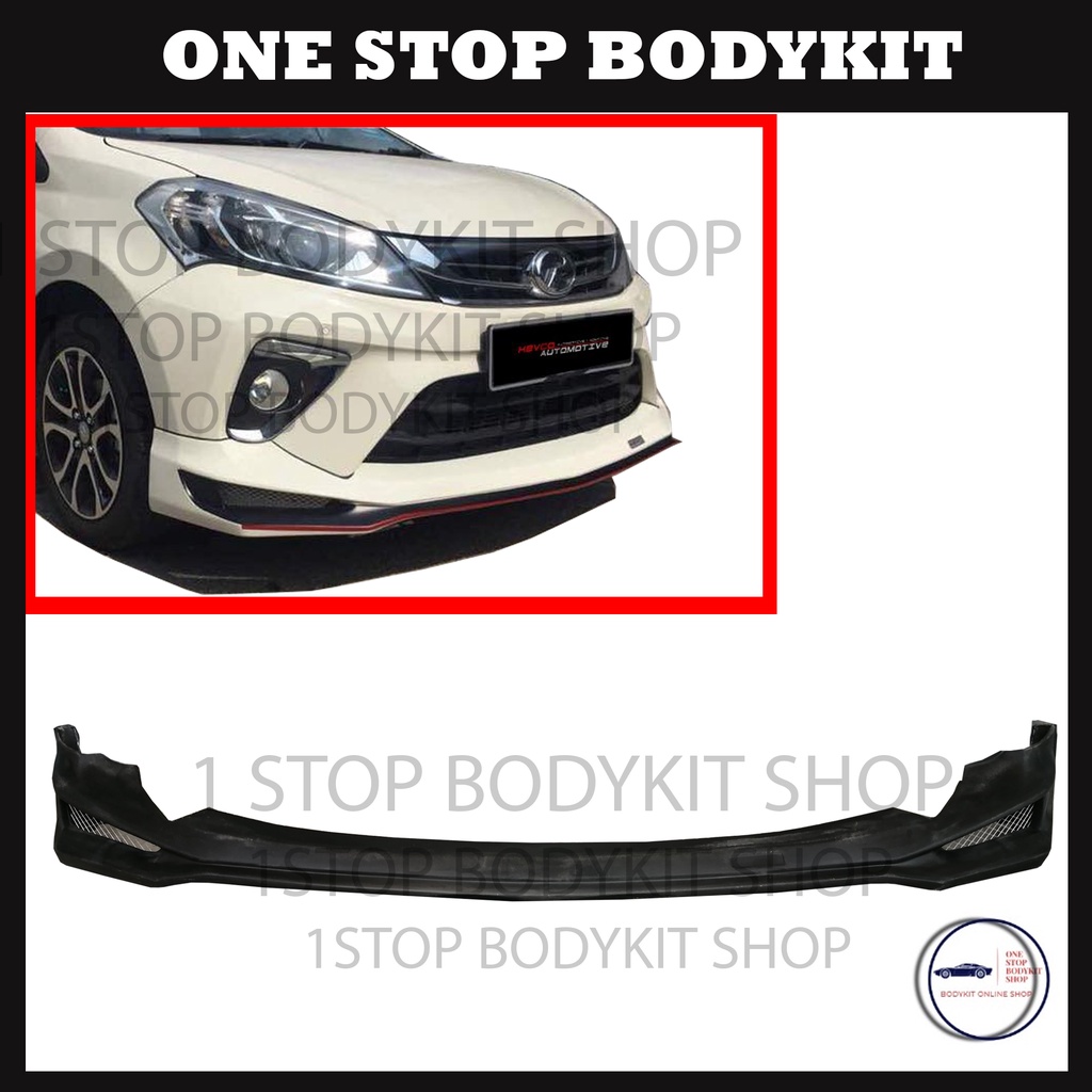 PERODUA MYVI 2018 FRONT SKIRT POLYURETHANE (PU) SKIRT LIP BODYKIT ...