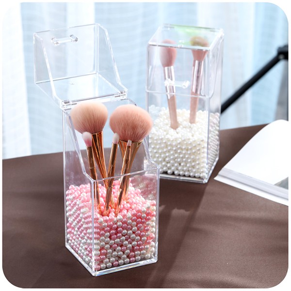 PS Plastic Makeup Brush Transparent Acrylic purchases Lipstick Lipstick Pearl Storage Box