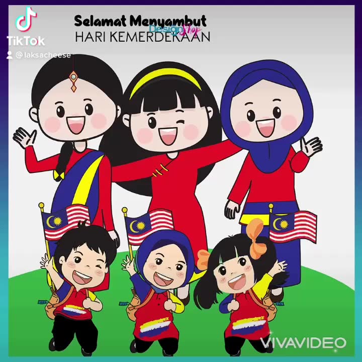 DESIGN ONLY DOODLE CARTOON MERDEKA, Design CUTE & MURAH [Adobe ...