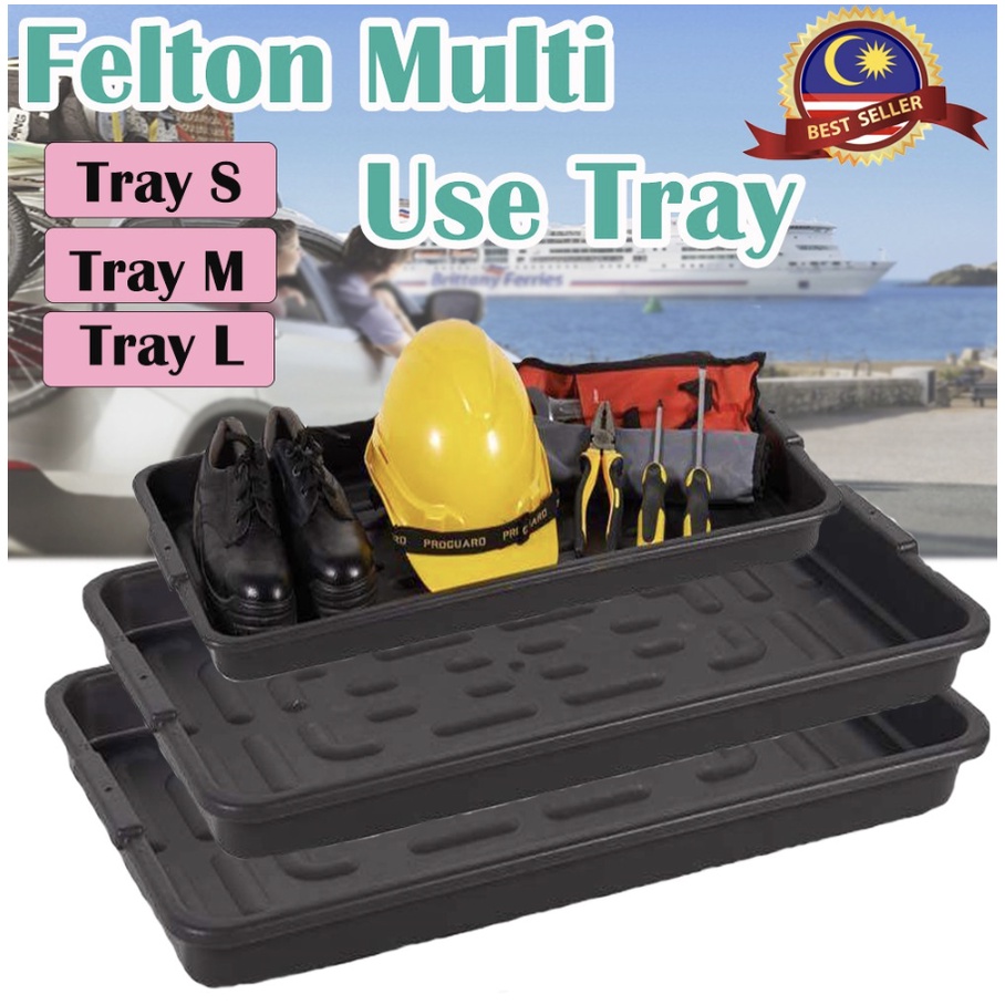 Felton Multi Use Car Boot Tray Plastic/Dulang But Kereta FELTON / Tray Kereta / Car Boot