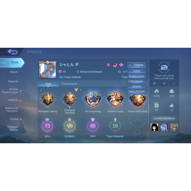 Mobile Legend account | Shopee Malaysia
