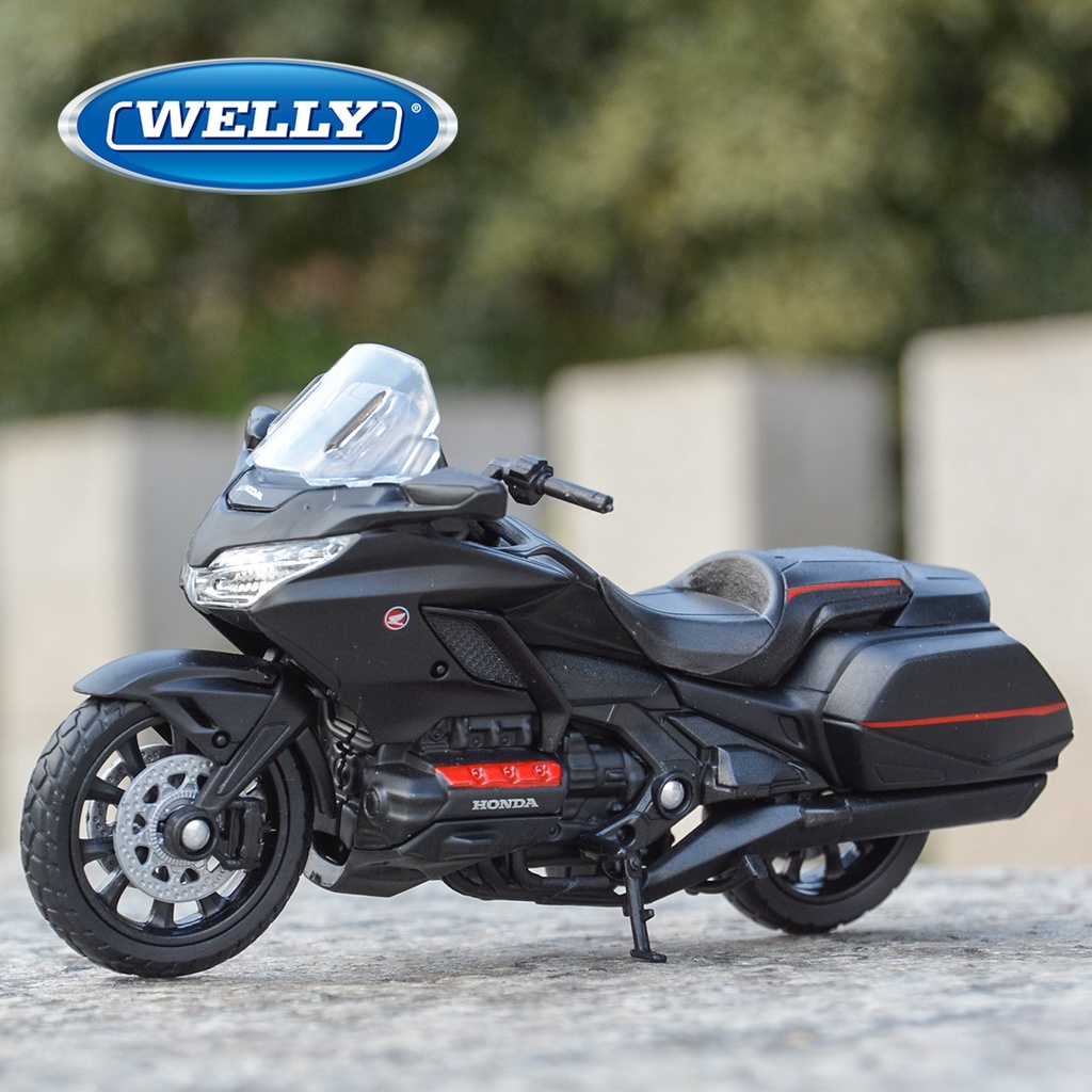Welly 1:18 2020 Honda Gold Wing Black Die Cast Vehicles Collectible ...