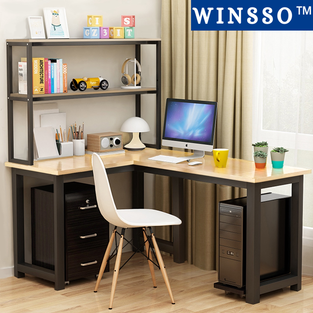 Office Table / Study Table WINSSO: ANABILE L-Shape Study Table Bedroom ...