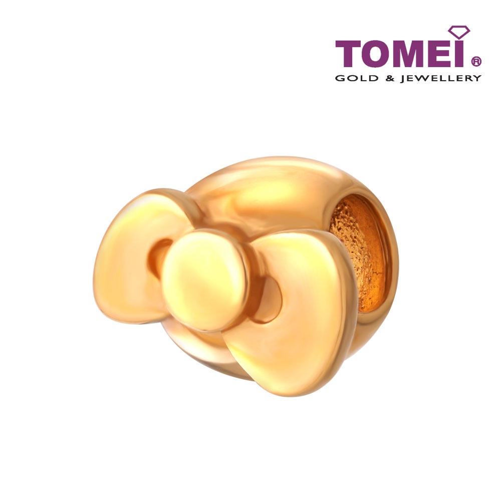 TOMEI x Hello Kitty Ribbon Chomel Charm, Yellow Gold 916 (HK-YG0452P-1C ...