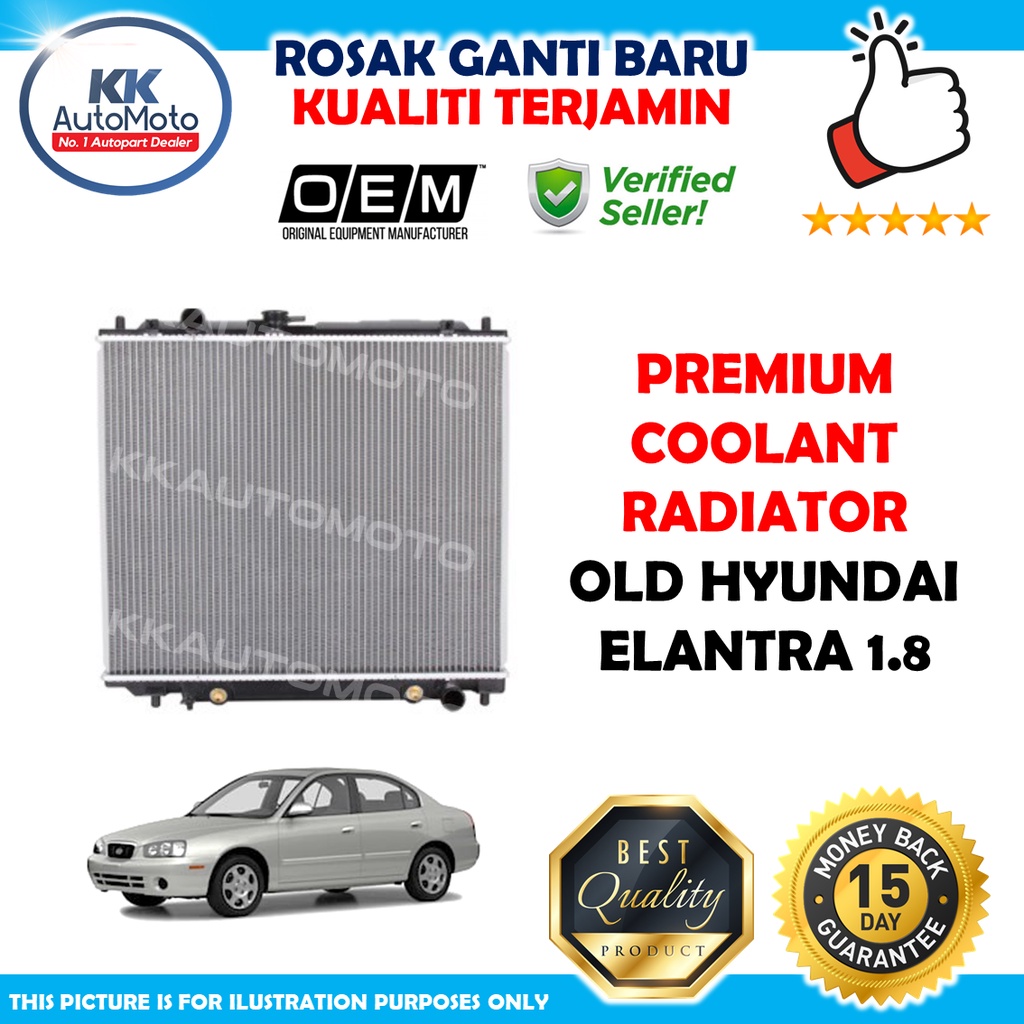Old Hyundai Elantra 2003 1.8 Premium OEM Radiator Tangki Air Coolant ...