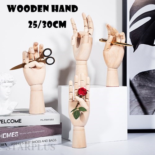 (Starplus)Wooden Hand Drawing Mannequin Hand Movable Limbs Human Artist
