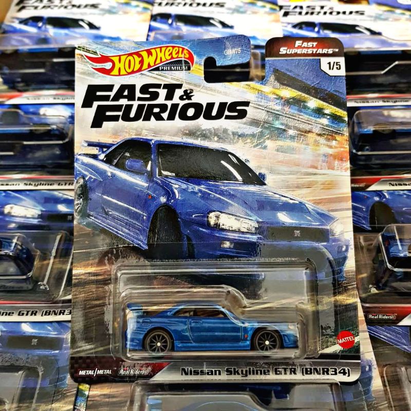 Hot Wheels Premium Fast And Furious Superstars Nissan Skyline Gtr Bnr R Shopee Malaysia