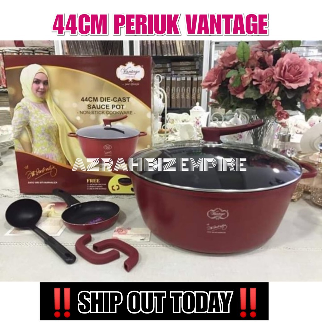 BIG SIZE! 44CM PERIUK RENDANG VANTAGE SITI NON STICK JUMBO POT FULL ...