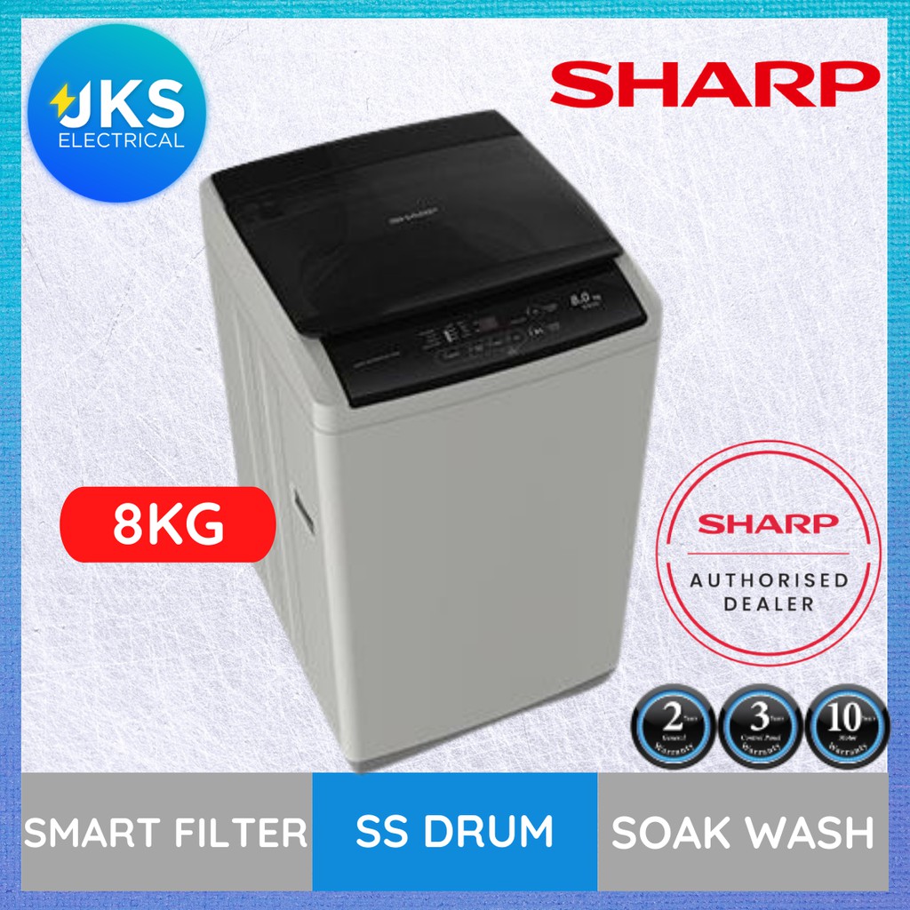 sharp 8kg washing machine es818x