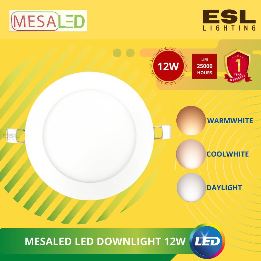 ESL LIGHTING MESALED LED Downlight 12W ROUND 4