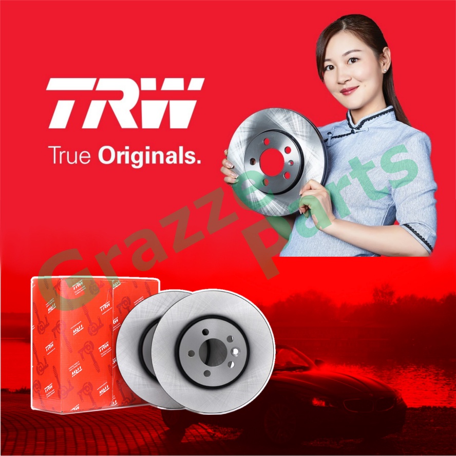 2pc) TRW Disc Brake Rotor Front DF6265 Lexus RX350 GGL15 GGL16