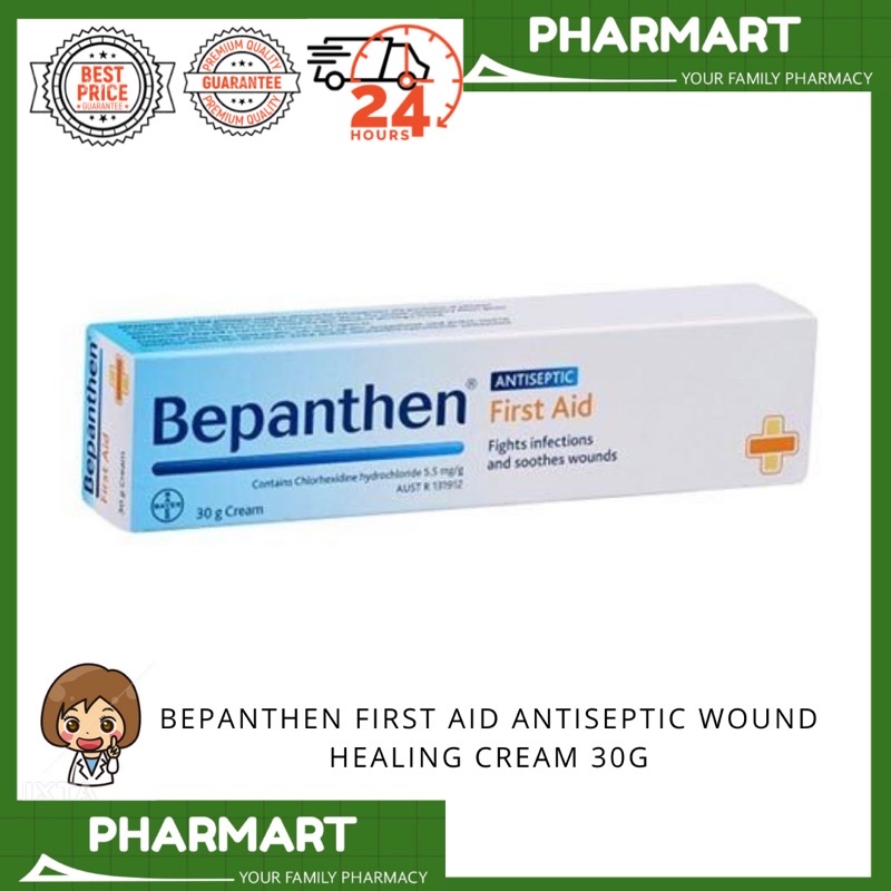 PHARMart BEPANTHEN FIRST AID ANTISEPTIC WOUND HEALING CREAM 30G